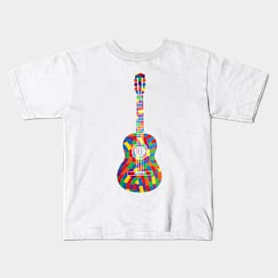 Classical Guitar Colorful Texture Kids T-Shirt